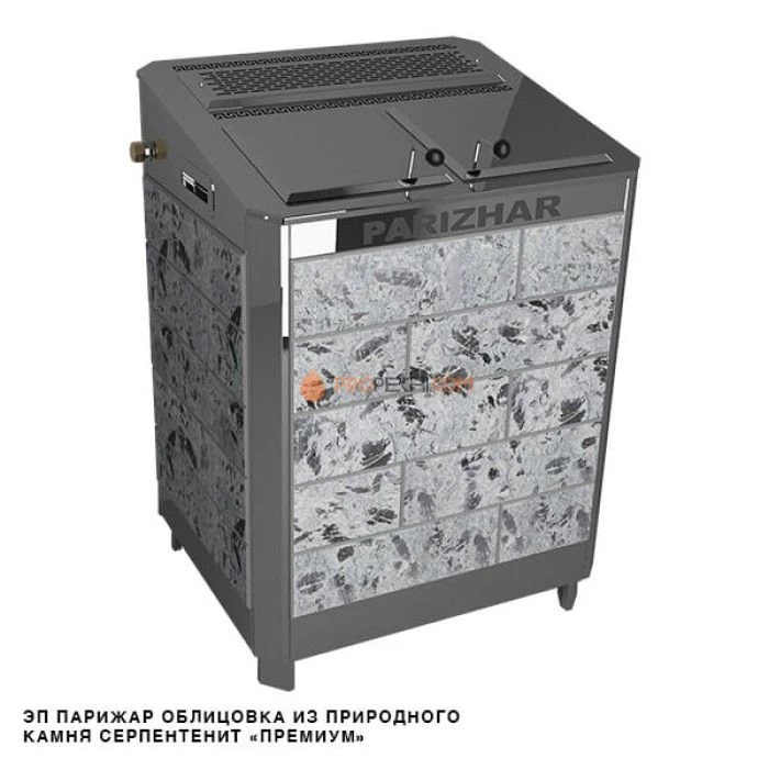 Электрическая печь Инжкомцентр ВВД ПАРиЖАР 10 кВт / 380 В (серпентинит Премиум), паротермальная