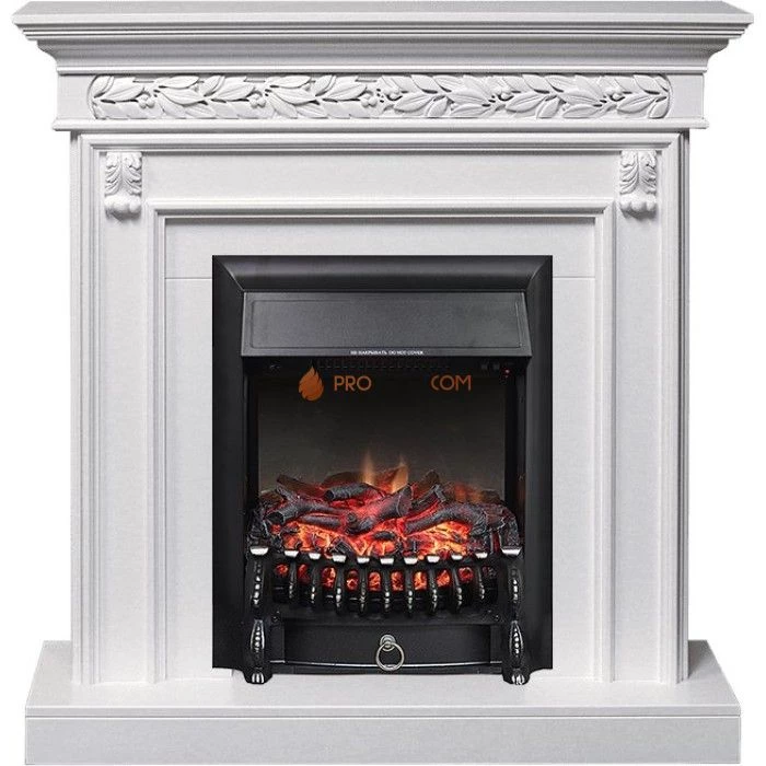 Каминокомплект Royal Flame Valletta - Белый (Ширина 1040 мм) с очагом Fobos FX Black