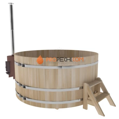 Фурако BentWood из кедра D=2.1 с наружной печкой премиум