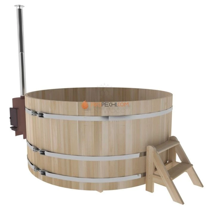 Фурако BentWood из кедра D=2.1 с наружной печкой премиум