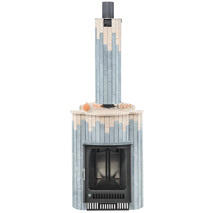 Дровяная печь для бани Ферингер Макси До 38 м³ - Талькохлорит + Окаменевшее дерево