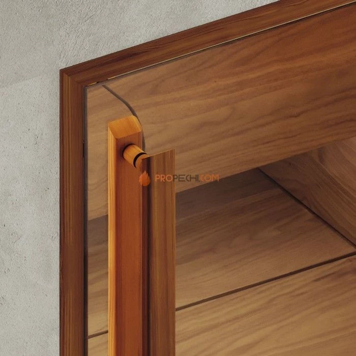 Дверь для хамама DoorWood АРТ Wood 26 Бронза матовая, 2000x600 мм