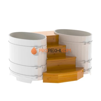 Подиум BentWood на 2 купели 0,8х1,42 Рустик натуральный