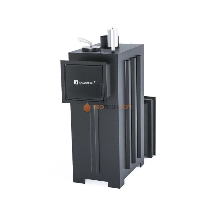 Дровяная печь для бани ИзиСтим Геленджик М2 С тыла