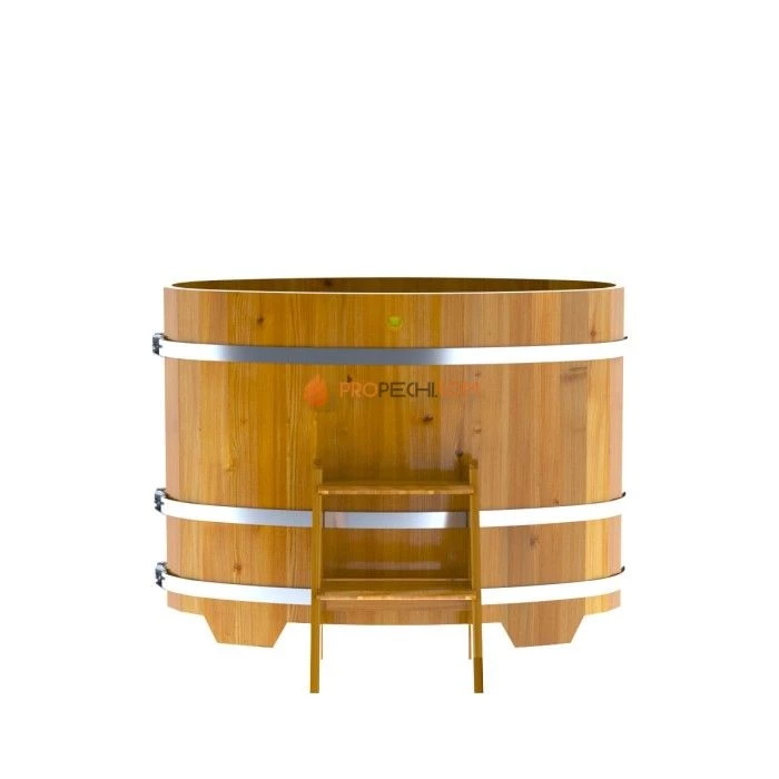 Купель BentWood овальная из натуральной лиственницы 0,69х1,31 Рустик