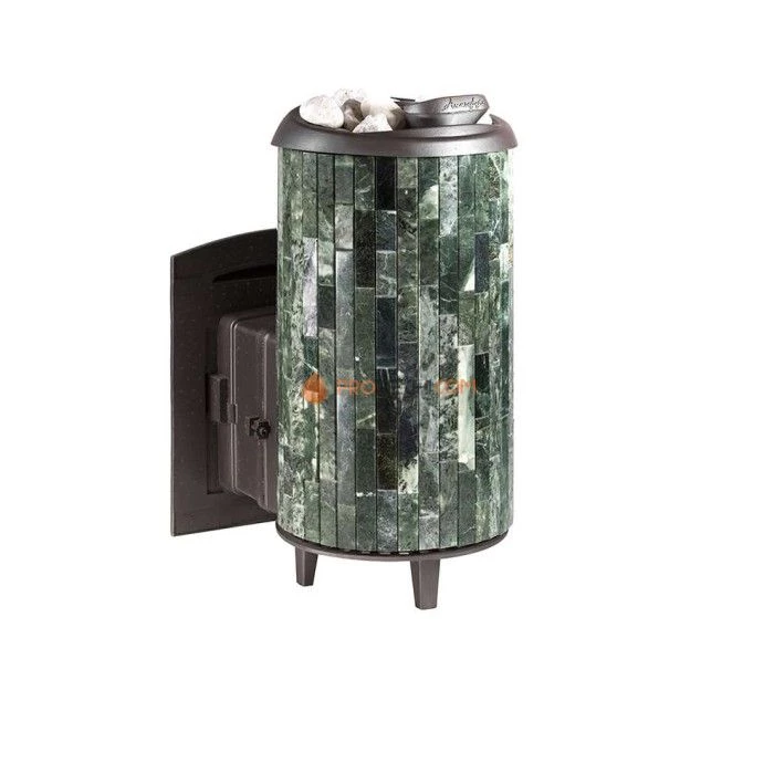 Чугунная печь для бани Атмосфера XL Про ламели Змеевик наборный