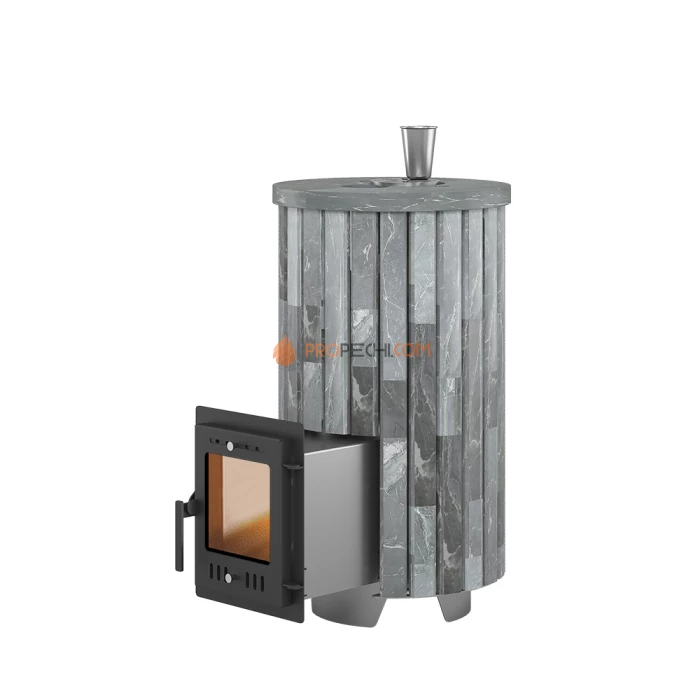 Дровяная печь для бани Эверест Steam Master 24 INOX Ламель Талькохлорит, S-20