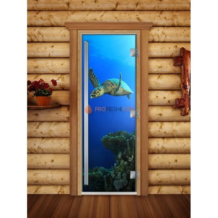 Дверь для бани DoorWood Престиж Фотопечать А086, 1900x700 мм