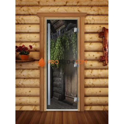 Дверь для бани DoorWood Престиж Фотопечать А002, 2000x800 мм