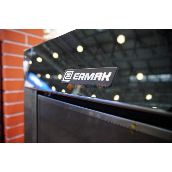 Дровяная печь для бани Ермак 30 Сетка-Люкс BLACK (с чугунной топкой)