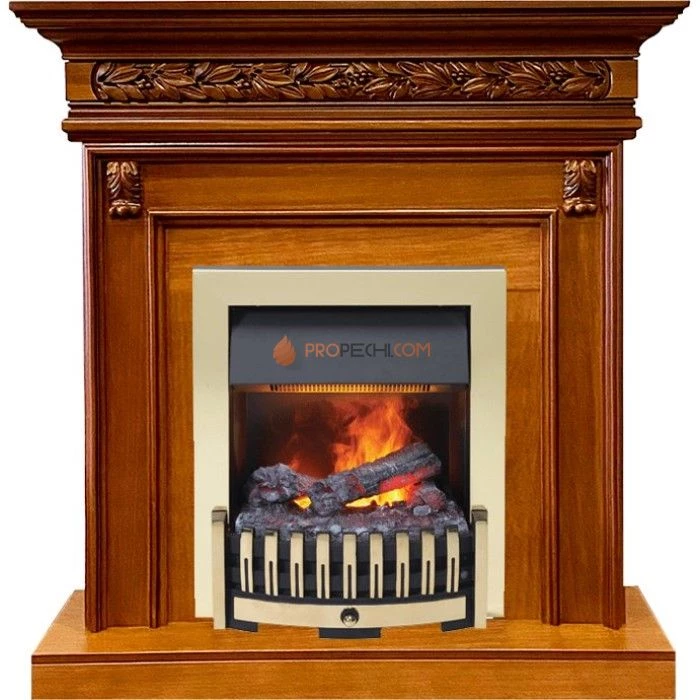 Каминокомплект Dimplex Valletta - Орех с очагом Danville Brass FB2