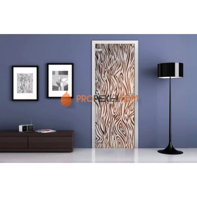 Стеклянная межкомнатная дверь DoorWood с рисунком MG-35 Бронза матовая, 2000х600 мм