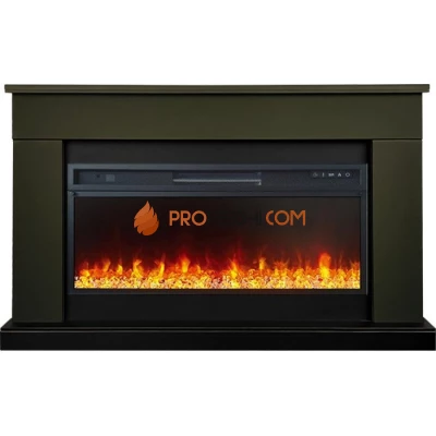 Каминокомплект Royal Flame Bergen (Разборный) - Темная олива (Ширина 1370 мм) с очагом Vision 42 LED
