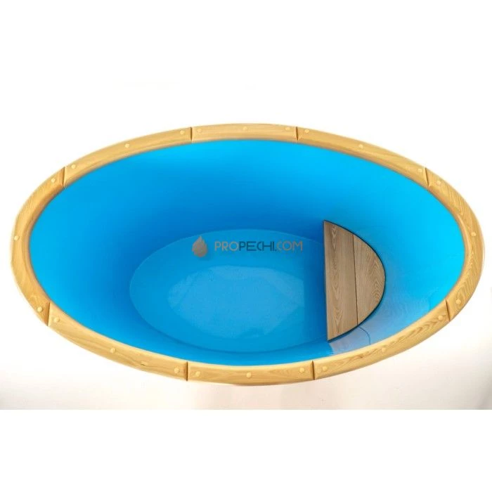 Купель овальная НКЗ из лиственницы, 120x78x140 см