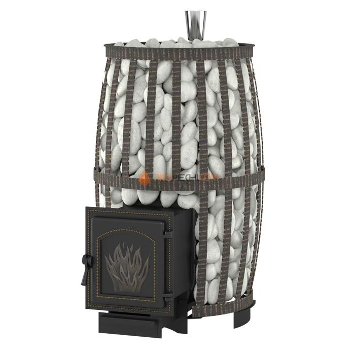 Чугунная печь для бани Везувий Легенда Русский пар Ковка 30 (271)