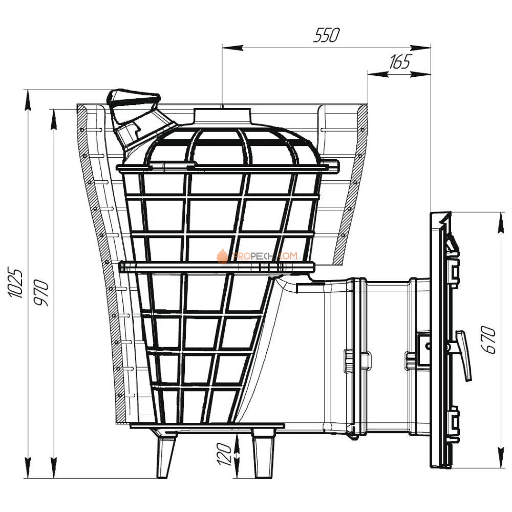 Банная печь Атмосфера V сетка из нержавеющей стали