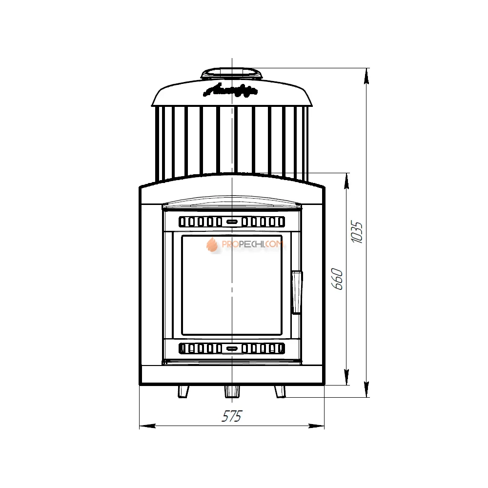 Банная печь Атмосфера XL в ламелях "Россо Леванто" наборный