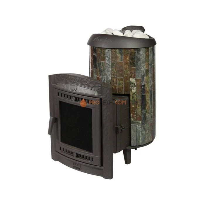 Печь банная «Атмосфера L» в ламелях «Жадеит»