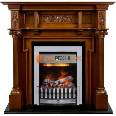 Каминокомплект Dimplex Oxford - Орех с очагом Danville Chrome FB2