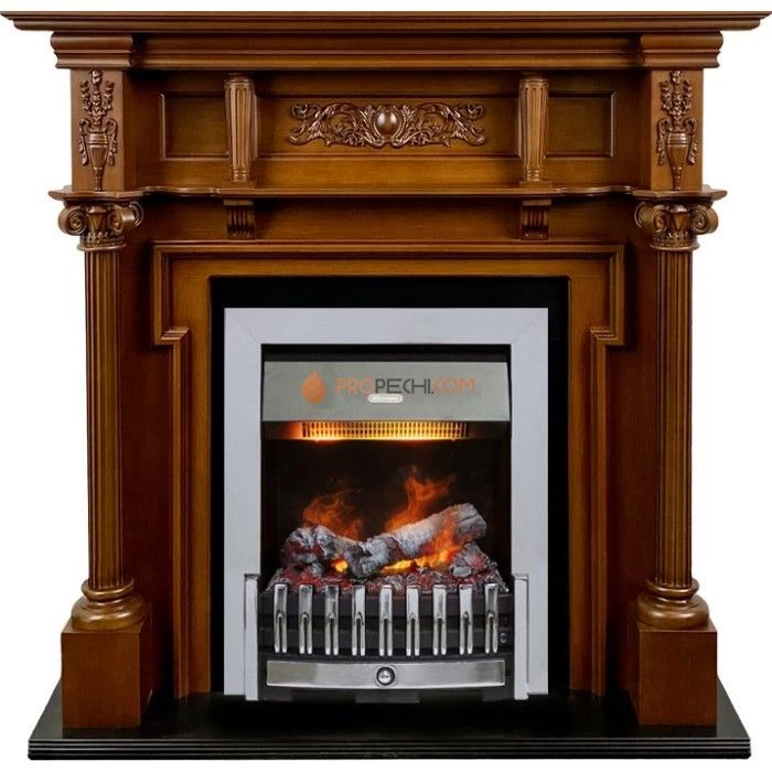 Каминокомплект Dimplex Oxford - Орех с очагом Danville Chrome FB2