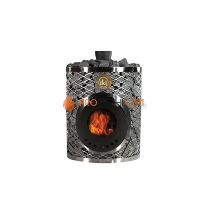 Дровяная печь для бани IKI Mini-IKI со стеклянной дверцей