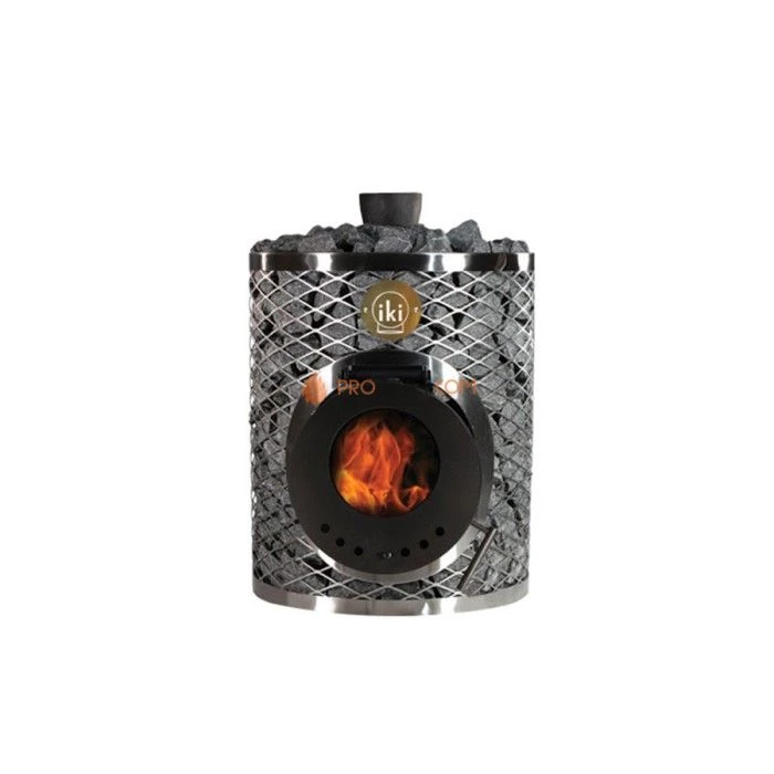 Дровяная печь для бани IKI Mini-IKI со стеклянной дверцей