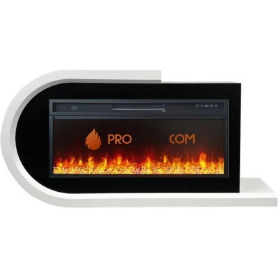 Каминокомплект Royal Flame Basel L - Белый с черным с очагом Vision 42 LED