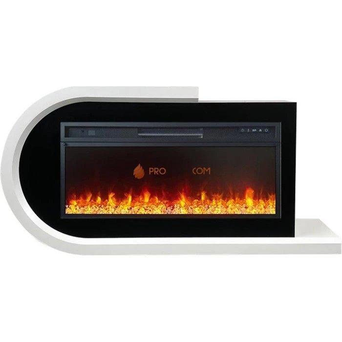 Каминокомплект Royal Flame Basel L - Белый с черным с очагом Vision 42 LED