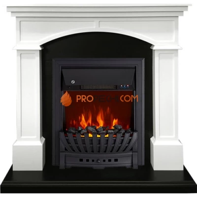 Каминокомплект Royal Flame Langford - Белый с черным с очагом Aspen Black