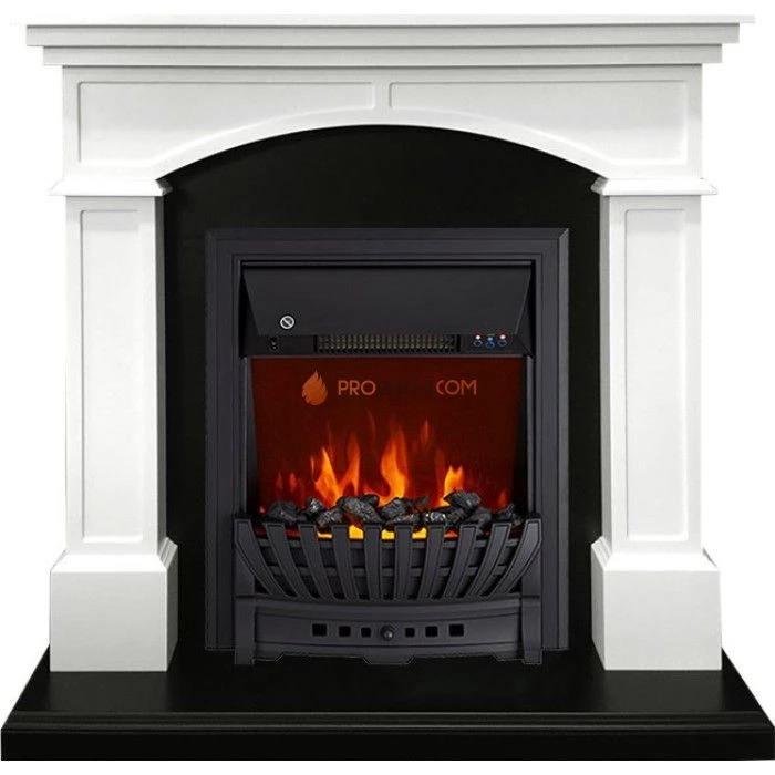 Каминокомплект Royal Flame Langford - Белый с черным с очагом Aspen Black
