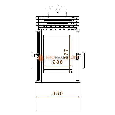 Печь-камин Liseo Castiron LCI 9 GDF Stove, двусторонняя