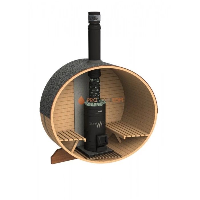 Дровяная печь для бани Grill’D Bochka 160A Short