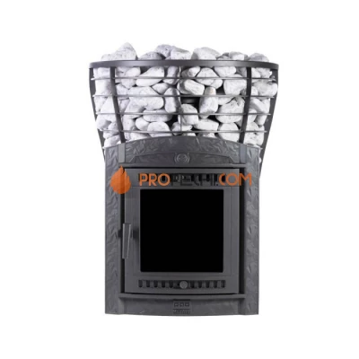 Чугунная печь для бани Атмосфера V сетка нержавейка