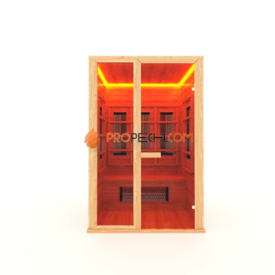 Сауна инфракрасная НКЗ керамика 2-местная прямая 135x105x200 см, вход со стороны 135 см