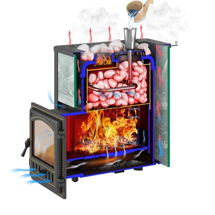 Печь для бани Эверест 24 Легкий пар (280) Талькохлорит, S-20