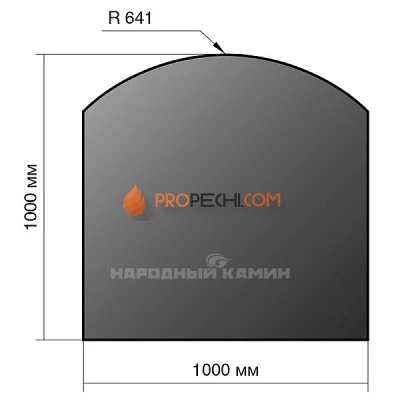 Везувий Лист напольный 1000х1000х2 чёрный