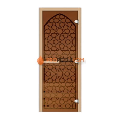 Дверь стеклянная FireWay 1,9х0,7 Арка бронза матовое