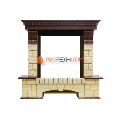 Портал Royal Flame Pierre Luxe - Темный дуб / Шампань