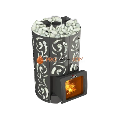 Дровяная банная печь Grill’D Violet World Short Window Max Pro