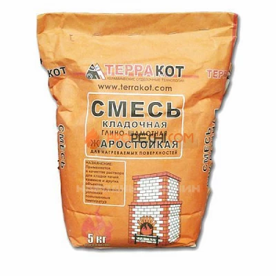 Терракот Смесь сухая кладочная глино-шамотная 5 кг.