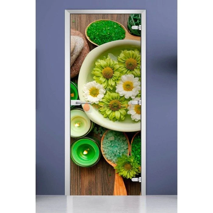 Стеклянная межкомнатная дверь DoorWood с фотопечатью Spa-11, 2000х800 мм