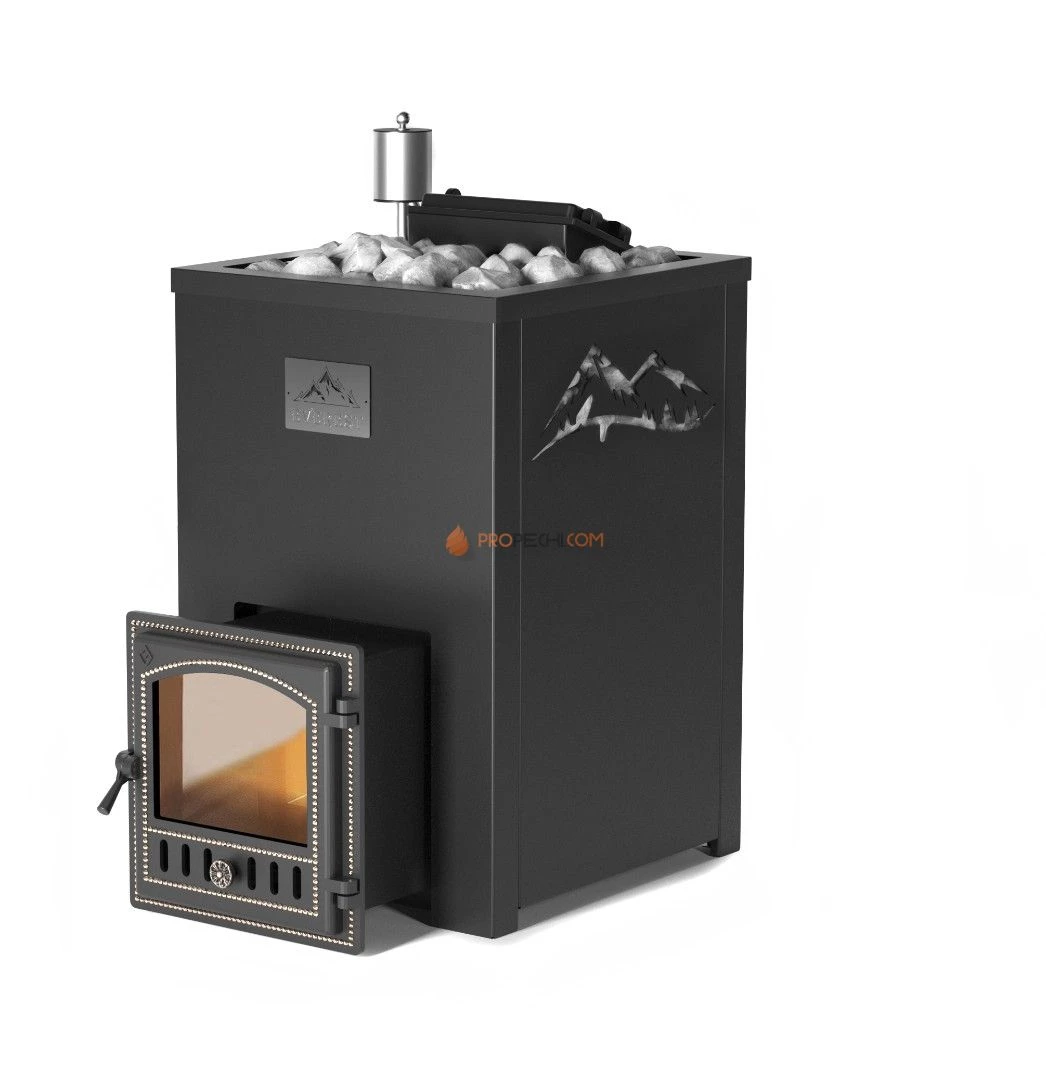 Банная печь Эверест INOX 20 (280) в кожухе ГОРЫ