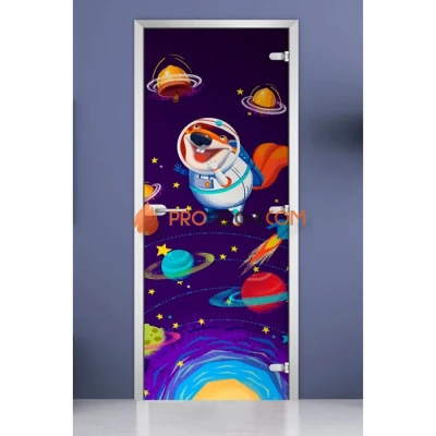 Стеклянная межкомнатная дверь DoorWood с фотопечатью Kids-01, 2000х800 мм