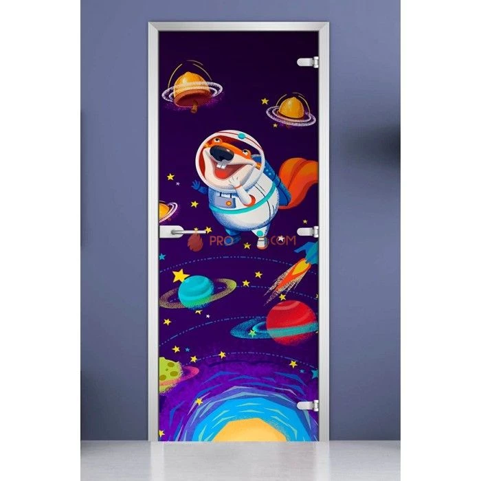 Стеклянная межкомнатная дверь DoorWood с фотопечатью Kids-01, 2000х800 мм