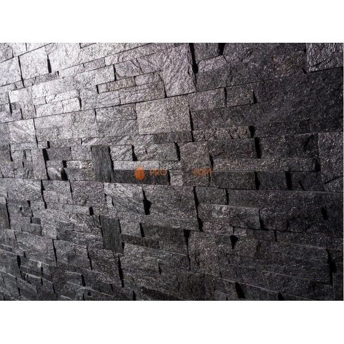 Панель Модерн Кварцит Чёрный (350х180мм) упак. (6шт/0,378м2)