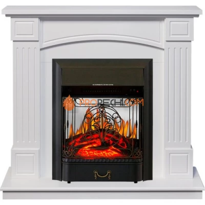 Каминокомплект Royal Flame Boston - Белый (Высота 925см) с очагом Majestic FX M Black
