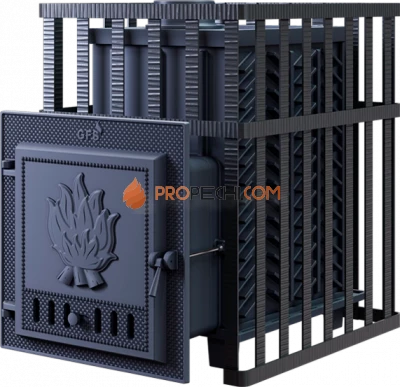 Чугунная банная печь Гефест ЗК 45 в сетке