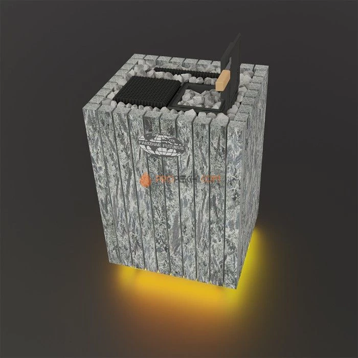 Электрическая печь Инжкомцентр ВВД ПАРиЖАР Футурус 14 кВт / 380 В (серпентинит Бархат), паротермальная