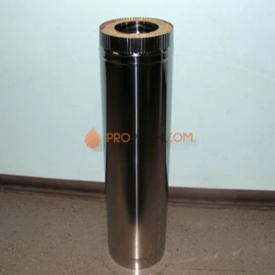 Дымоходная труба D=100\200 Sвнутр.=0.5 L=250мм нерж. ФлюГранд