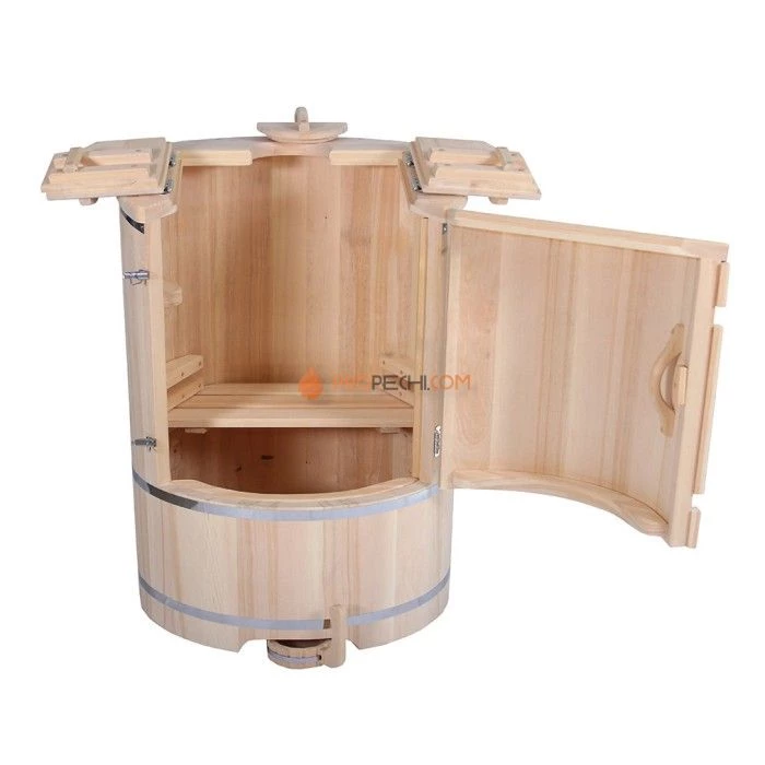 Кедровая фитобочка ЭкспертСаун Гигант 100х100 см круглая со скосом